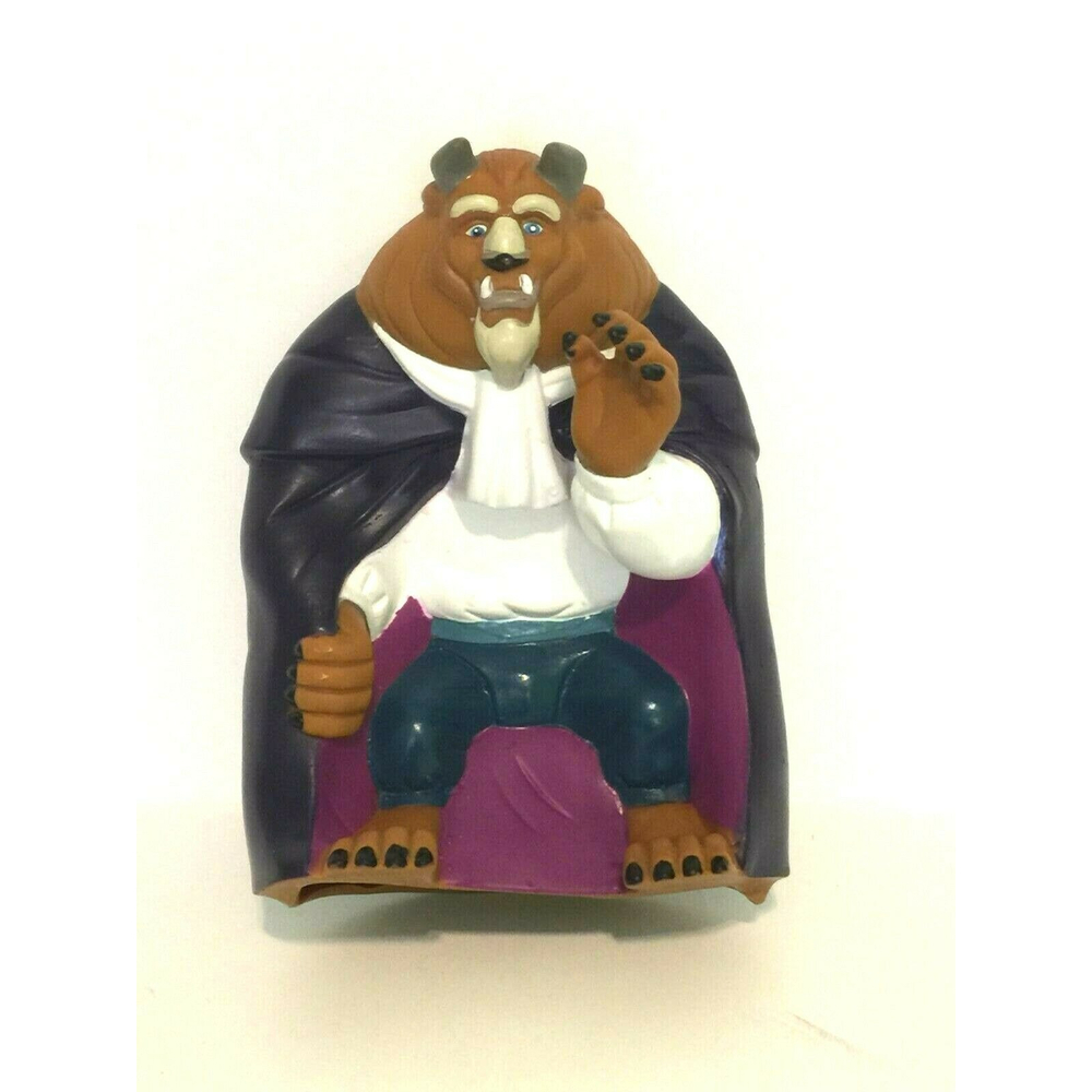 Disney Beauty and the Beast Pizza Hut Beast Rubber Hand Puppet Figure 7" 1992